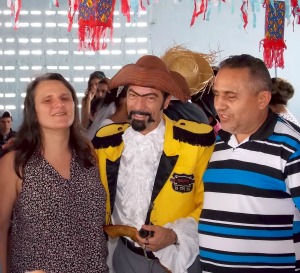 A Presidente Adenise com o Coroné Grilo e o superintendente, Jhon Queiroz.