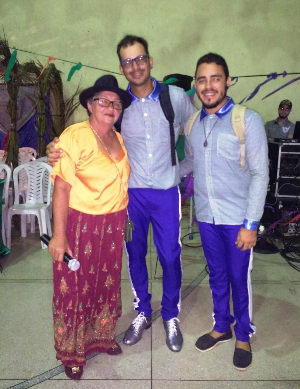 Lúcia Cabral, Eduardo Paixão e Alex Barbosa, organizadores da quadrilha