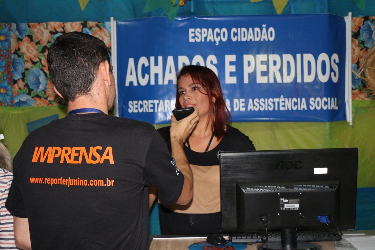 Equipe do Repórter Junino visitando o Espaço Cidadão