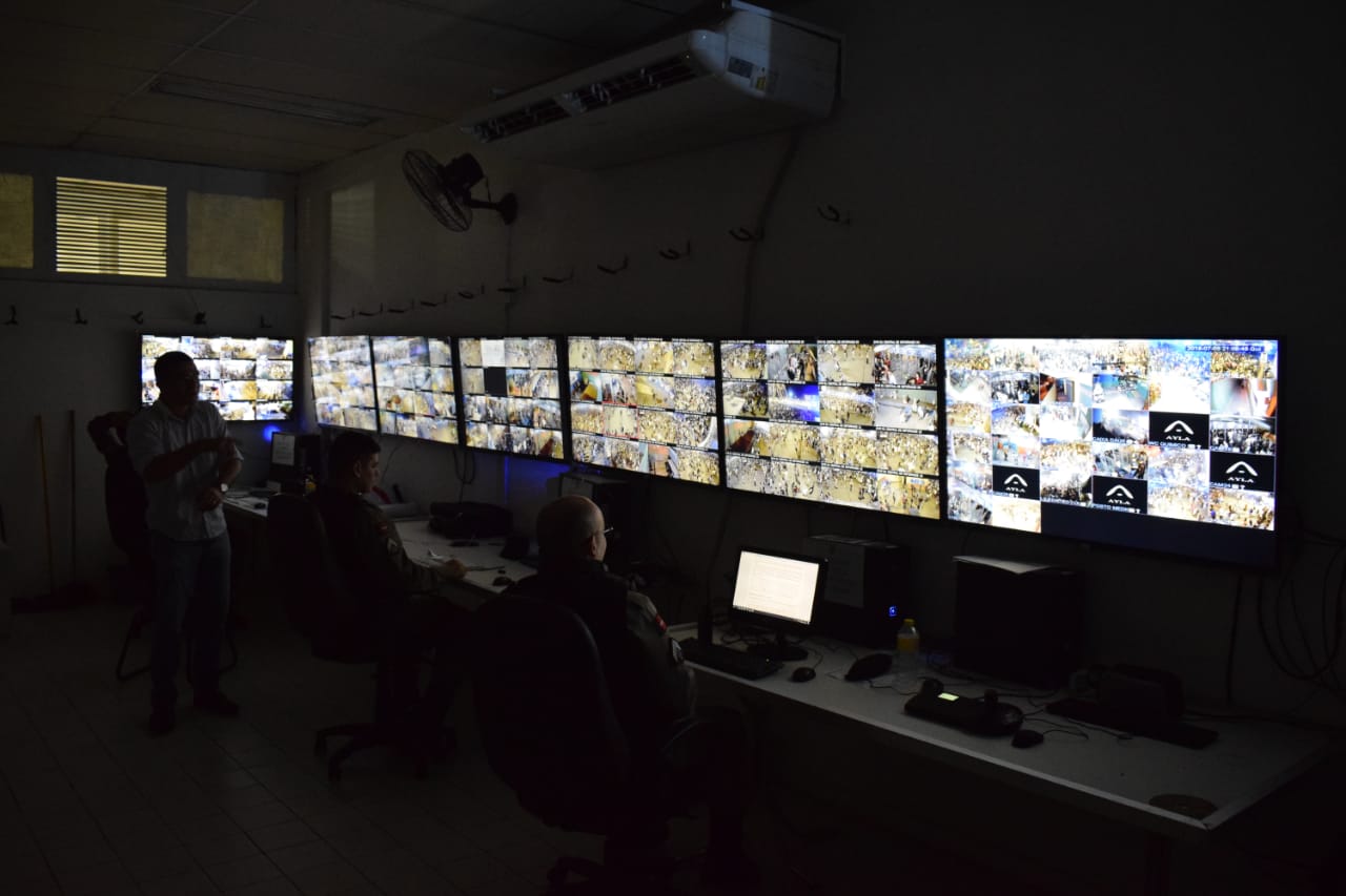 Sala de monitoramento (Foto: André Luís)