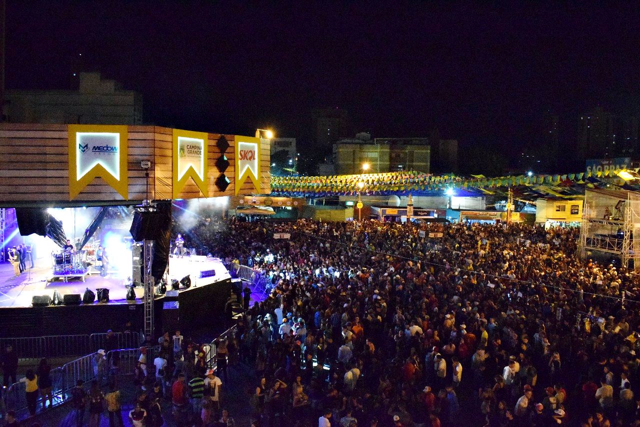 Visão privilegiada do Parque do Povo em cima da estrutura da Skol. Foto: André Luís